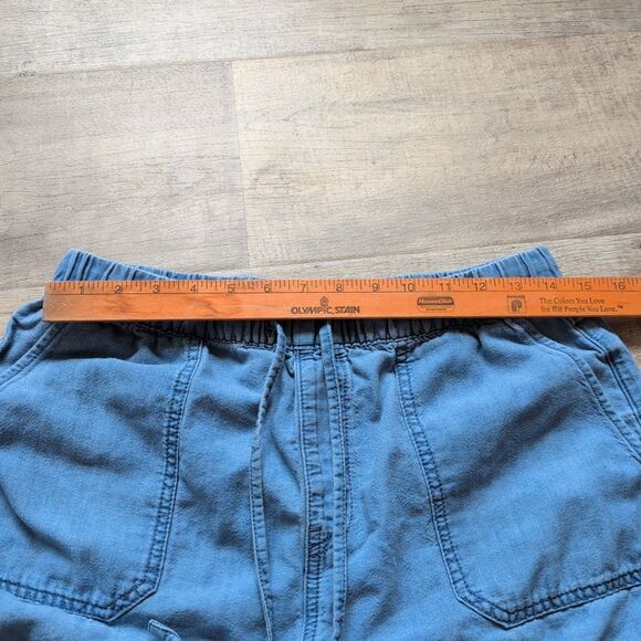 Rare Volcom Womens Jeans Pants Blue 100% Cotton Elastic Waist 8 - Picture 4 of 7